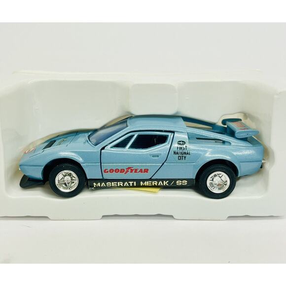 Shinsei Jet Machines Maserati Merak SS Blue 1:39 Diecast 4410 New - Picture 3 of 10